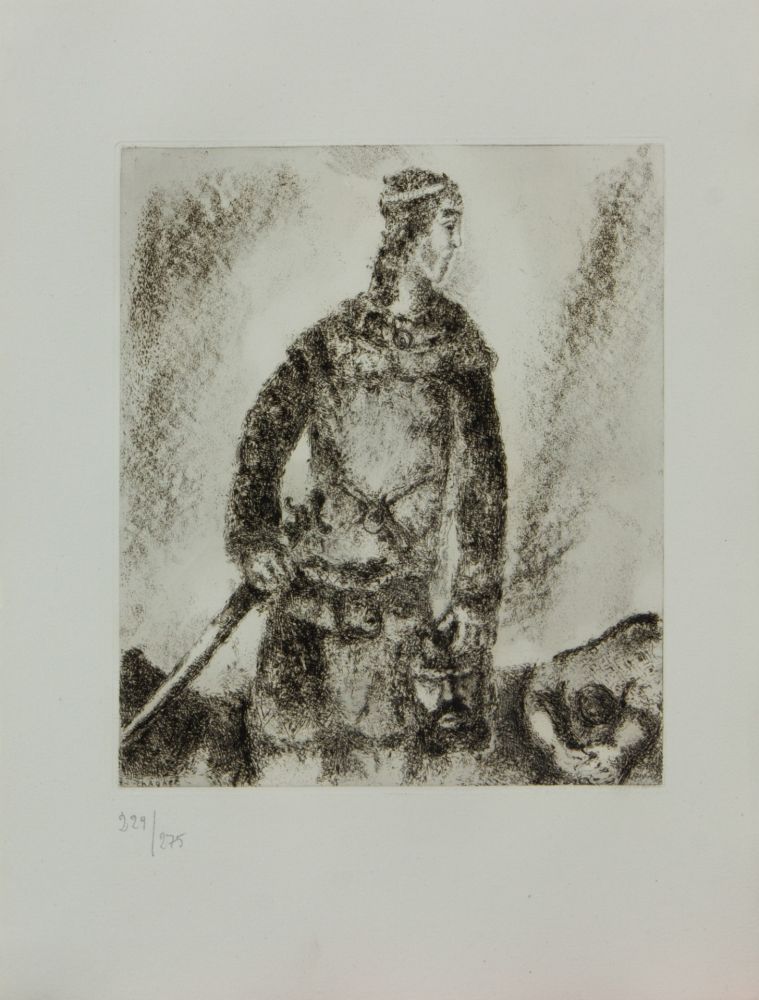 Stich Chagall - LA BIBLE ( DAVID ET LE LION )