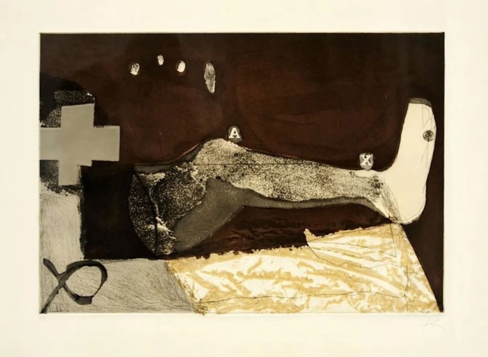 Radierung Tàpies - La cama