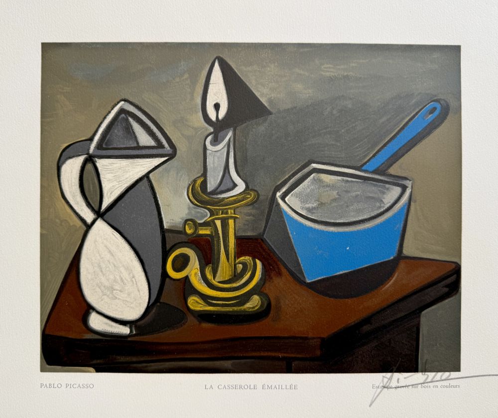Holzschnitt Picasso - La Casserole Émaillée