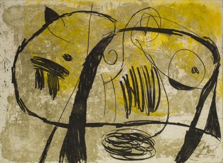 Aquatinta Miró - La Commedia Del Arte V