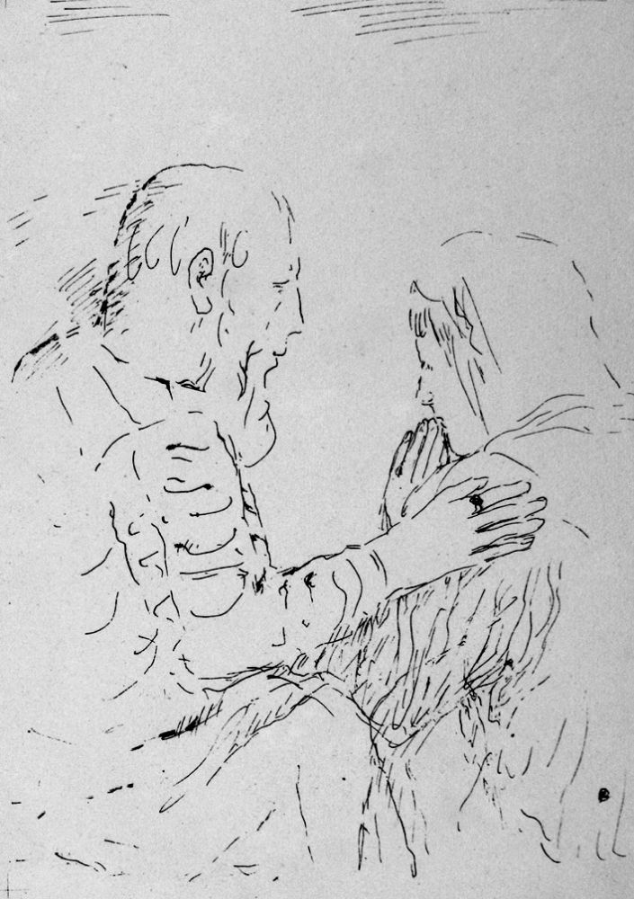 Lithographie Bonnard - La confessione