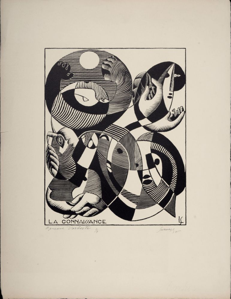 Holzschnitt Survage - La Connaissance, 1935