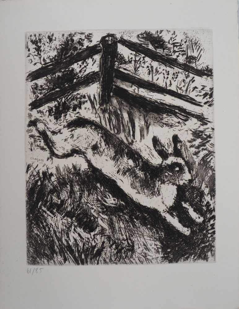Stich Chagall - La course du lièvre (Le lièvre et les grenouilles)