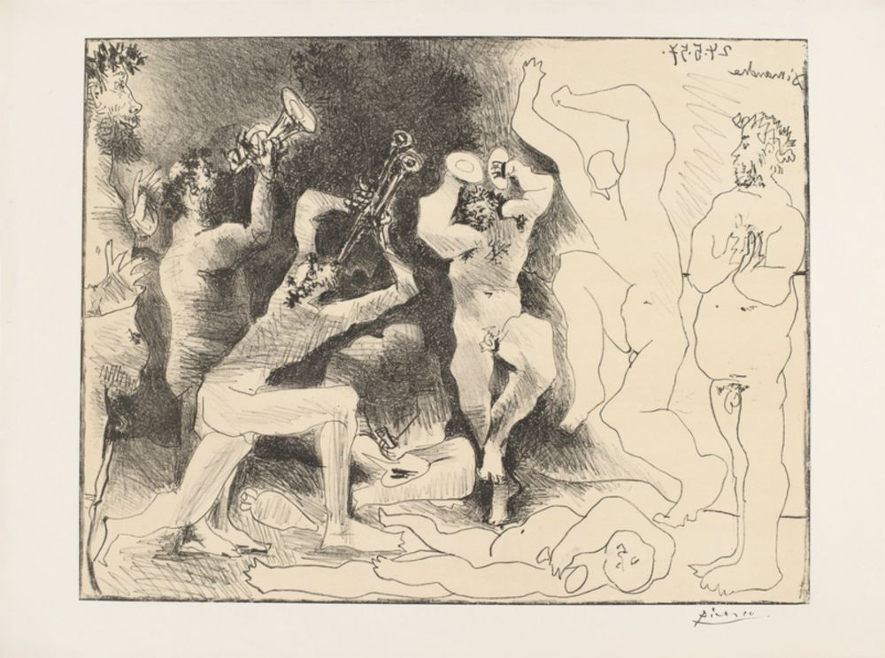 Lithographie Picasso - La danse des faunes