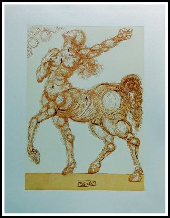 Holzschnitt Dali - LA DIVINE COMEDIE - Le centaure