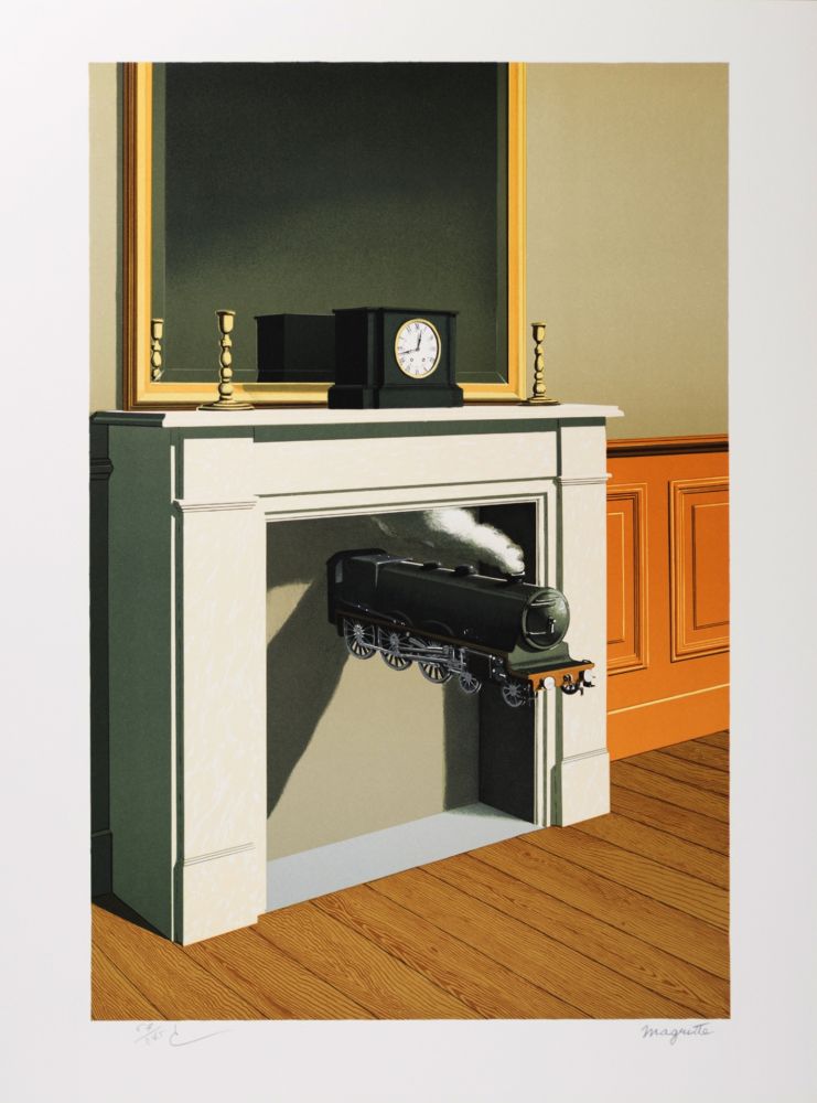 Lithographie Magritte - La Durée Poignardée (Time Transfixed)