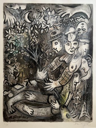 Lithographie Chagall - LA FAMILLE