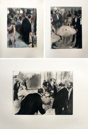 Illustriertes Buch Degas - LA FAMILLE CARDINAL. Illustré d'un portrait et de 32 monotypes en noir et en couleurs par EDGAR DEGAS (1938).