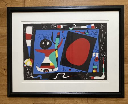 Lithographie Miró - La Femme Au Miroir