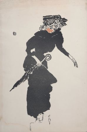 Lithographie Bonnard - La Femme au parapluie, 1895