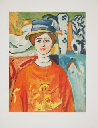 Lithographie Matisse - La femme aux yeux verts