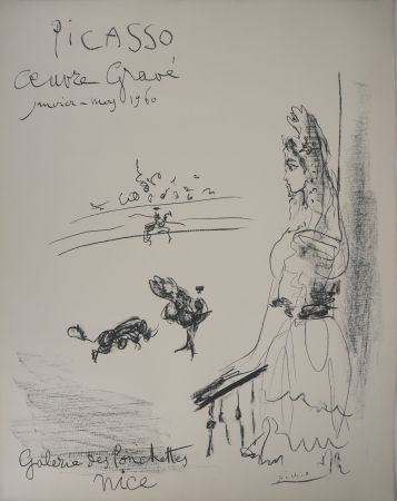 Lithographie Picasso - La femme du Torero (Galerie des Ponchettes)