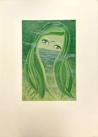 Lithographie Tréanna - La Femme en Vert