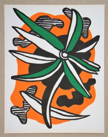 Lithographie Leger - La fleur, 1952 / 71