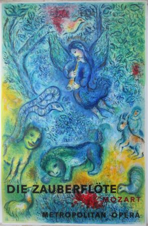 Lithographie Chagall - La Flute Enchantèe - Die Zauberflöte