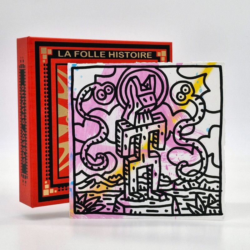 Illustriertes Buch Speedy Graphito - LA FOLLE HISTOIRE DE L'ART / Coffret + Original + Gravure