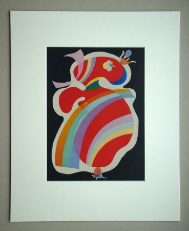 Lithographie Kandinsky - La Forme Rouge - 1938