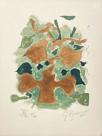 Lithographie Braque - La forêt