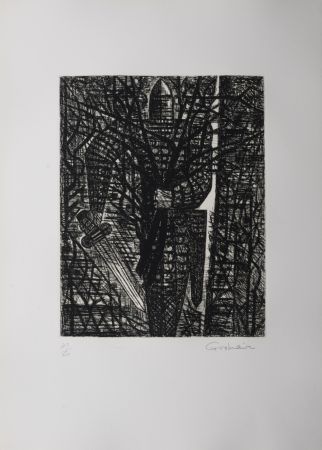 Radierung Gromaire - La forêt en marche, 1958