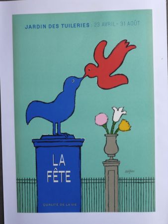 Plakat Savignac - La fête au jardin des Tuileries 