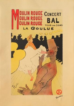 Lithographie Toulouse-Lautrec - La Goulue au Moulin Rouge