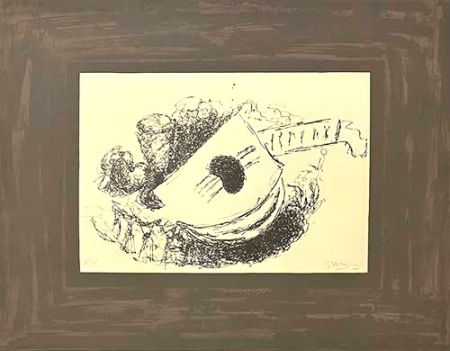 Lithographie Braque - La guitare