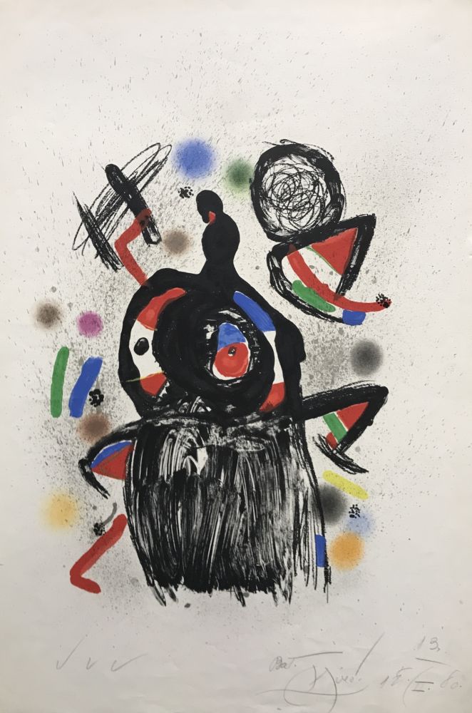 Lithographie Miró - La Jeteuse de Sorts