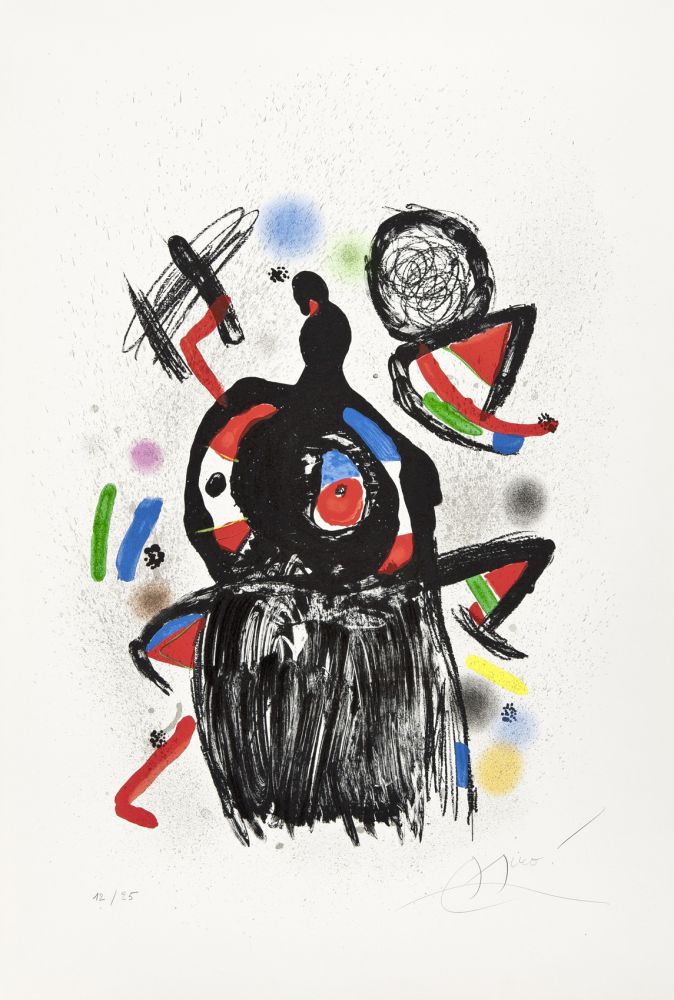 Lithographie Miró - La Jeteuse de sorts 