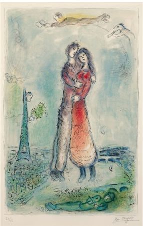 Lithographie Chagall - La Joie