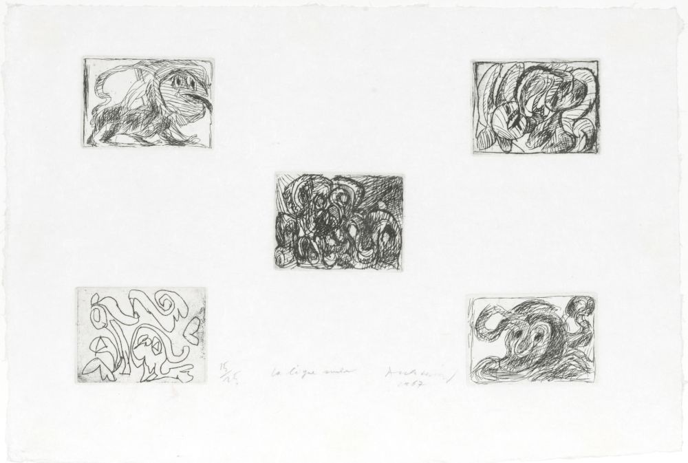 Radierung Alechinsky - La ligne seule