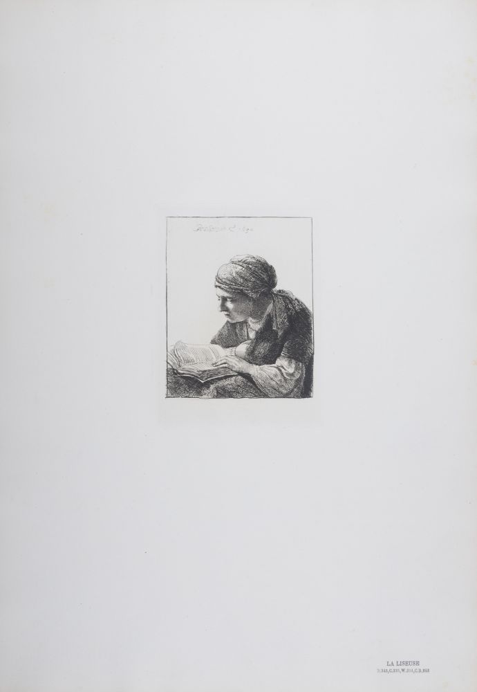 Heliogravüre Rembrandt - La Liseuse