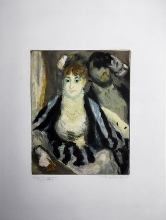 Aquatinta Renoir - LA LOGE (d'après Pierre-Auguste Renoir, gravé par Jacques Villon) 