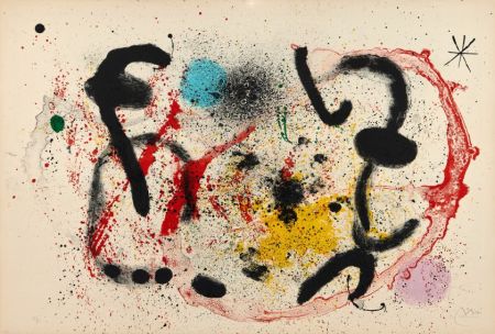 Lithographie Miró - La lune rituelle