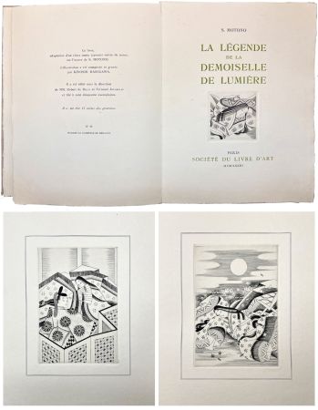Illustriertes Buch Hasegawa - LA LÉGENDE DE LA DEMOISELLE DE LUMIÈRE. 46 gravures originales de Kiyoshi Hasegawa (1933).