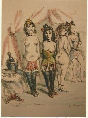 Stich Foujita - La Mesangere (Four prostitutes)