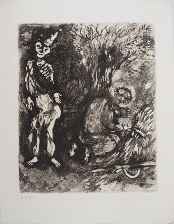 Stich Chagall - La mort et le bucheron