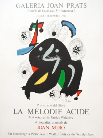 Lithographie Miró - La mélodie acide