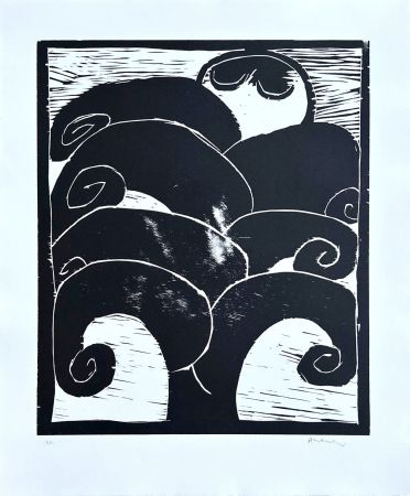 Holzschnitt Alechinsky - La Naissance d'Eros