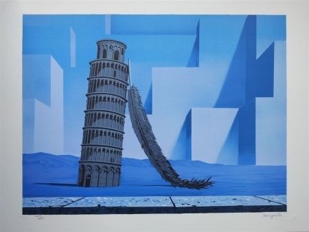 Lithographie Magritte - La nuit de Pise (night in Pisa)