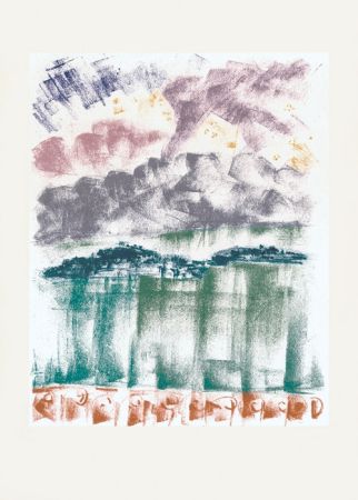 Lithographie Masson - La nuit à Bellagio (Voyage à Venise)