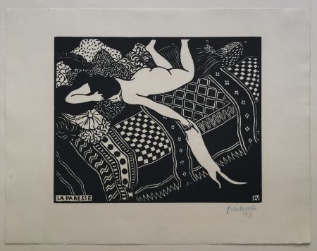 Holzschnitt Vallotton - La Paresse (Laziness)