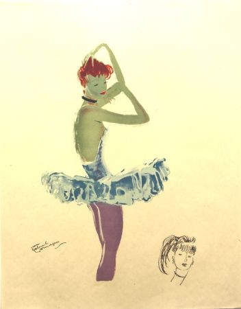 Lithographie Domergue - La Parisienne  Ballerine 