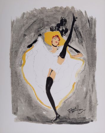 Lithographie Domergue - La Parisienne : French Cancan, 1956