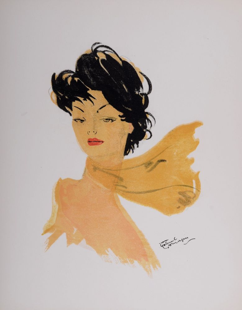 Lithographie Domergue - La Parisienne : Gigi, 1956