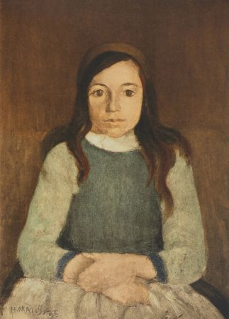 Lithographie Matisse - La petite fille au serre-tête (Nini Bétron)