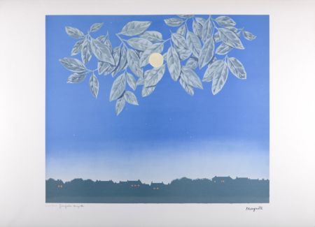 Lithographie Magritte - La Philosophie et la Peinture : La page blanche, C. 197