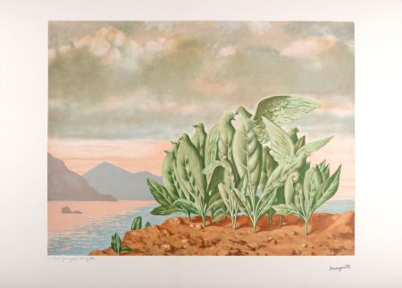 Lithographie Magritte - La Philosophie et la Peinture : Nid d'oiseau, C. 1979
