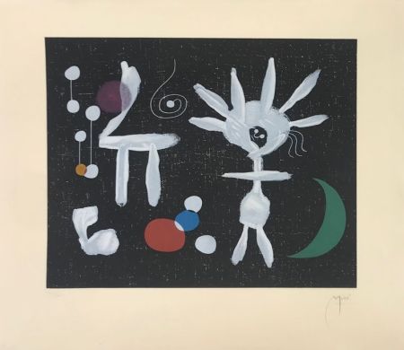 Radierung Und Aquatinta Miró - La pluie matinale au clair de lune 