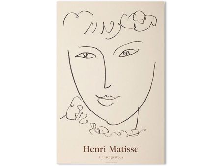 Lithographie Matisse - LA POMPADOUR. Affiche en lithographie pour l'exposition de 1951.