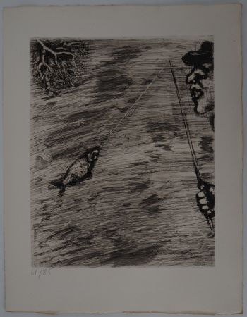 Stich Chagall - La pêche (Le petit poisson et le pêcheur)